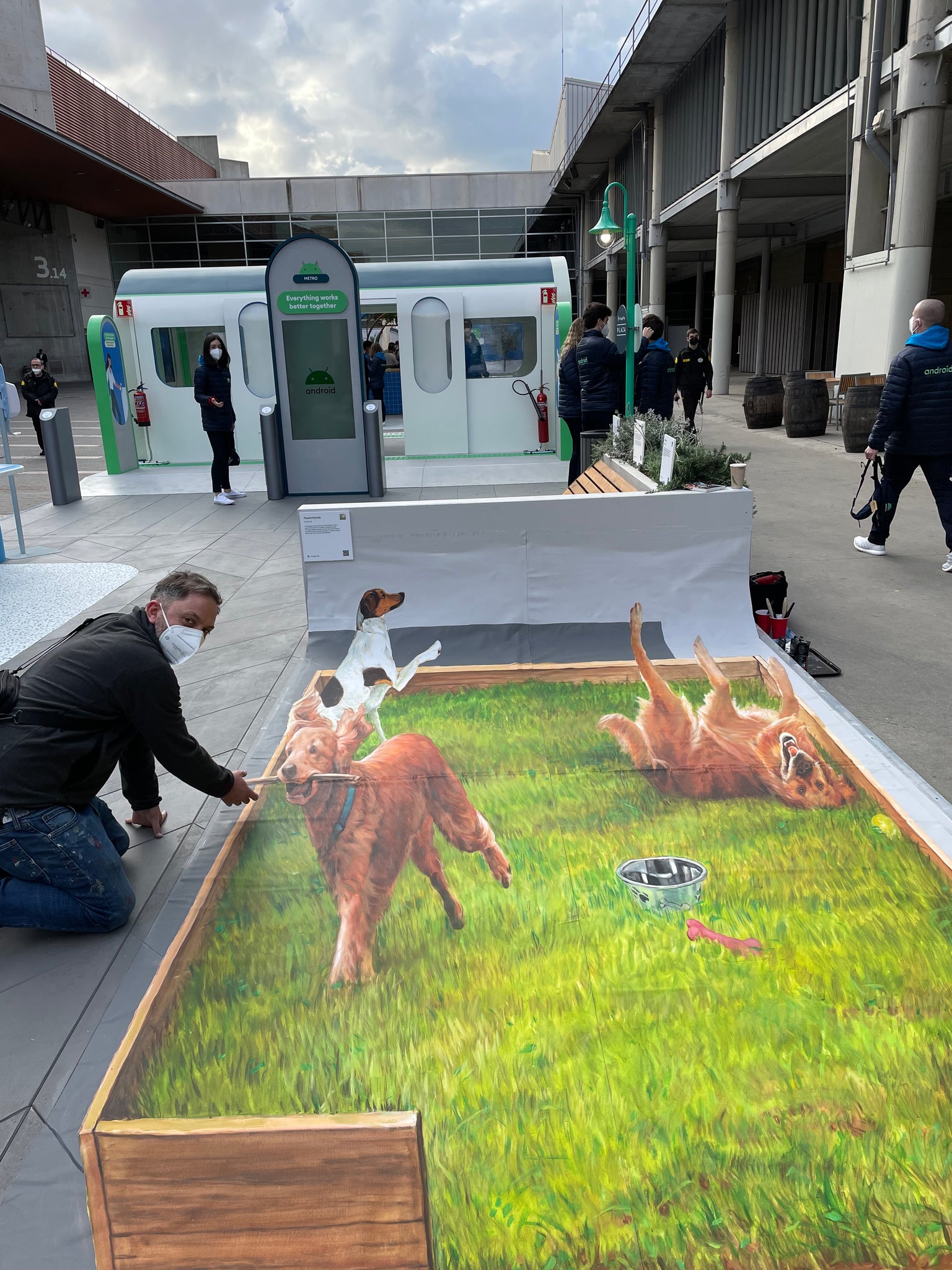 3d Street Art Created for Google by Street Advertising Services